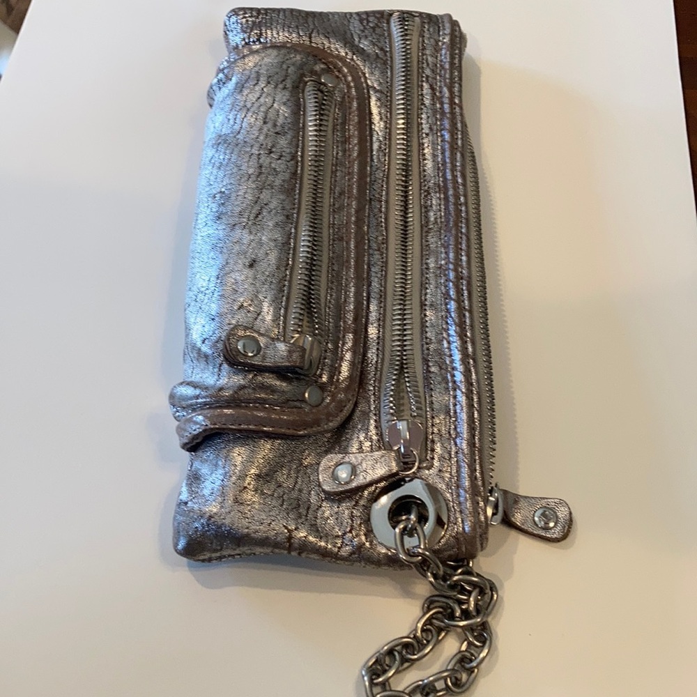 Andrea Brueckher Metallic Leather Clutch